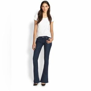Paige Lou Lou Flare Jeans Dark Blue